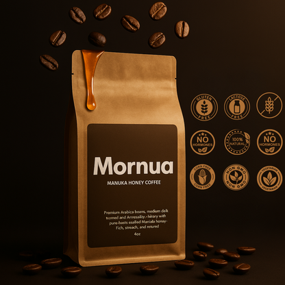 Manuka Honey Coffee – 4oz Whole Bean | Premium Arabica, Naturally Sweet